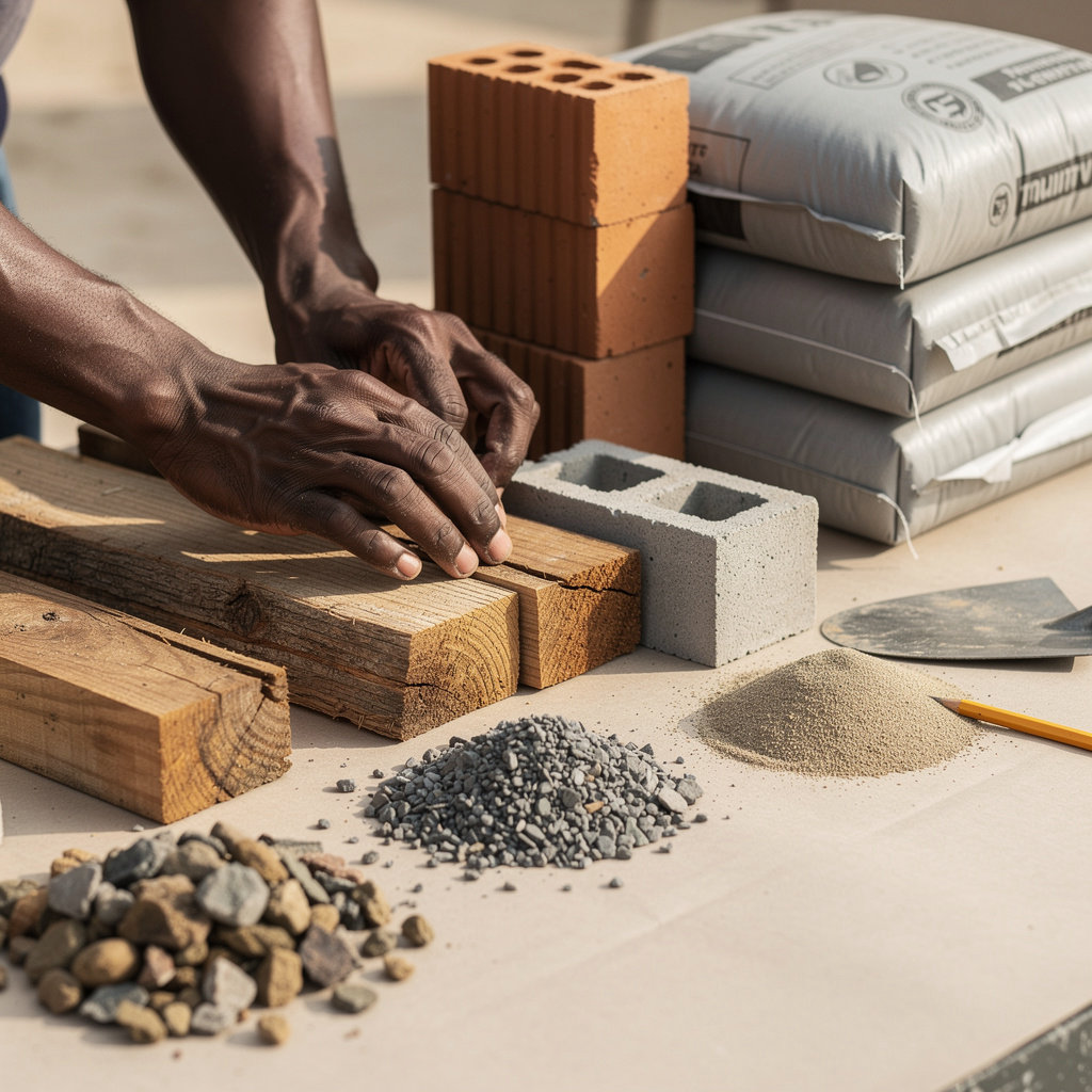 B-Estates construction materials delivery - timber, aggregates, cement, bricks for Cameroon contractors