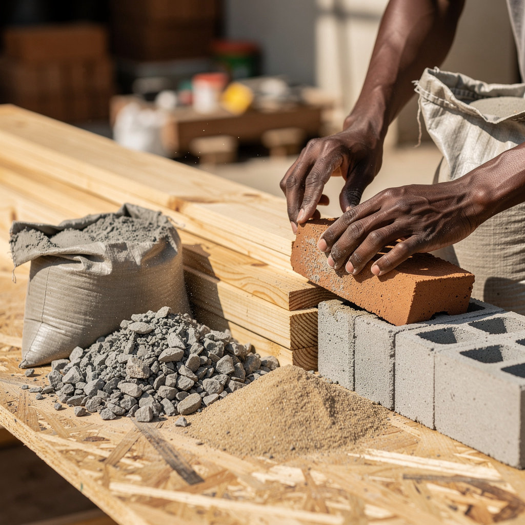 B-Estates construction materials including timber, aggregates, cement, bricks and blocks for delivery